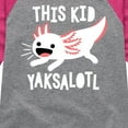 thumbnail image 3 of Instant Message - This Kid Yaksalotl - Toddler And Youth Girls Raglan Graphic T-Shirt, 3 of 6