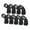 Noir, variante sur koolsoo 9 Pièces Club de Golf Iron Couvre-Chef Protection Long Cou PU Accessoires de Golf Noir