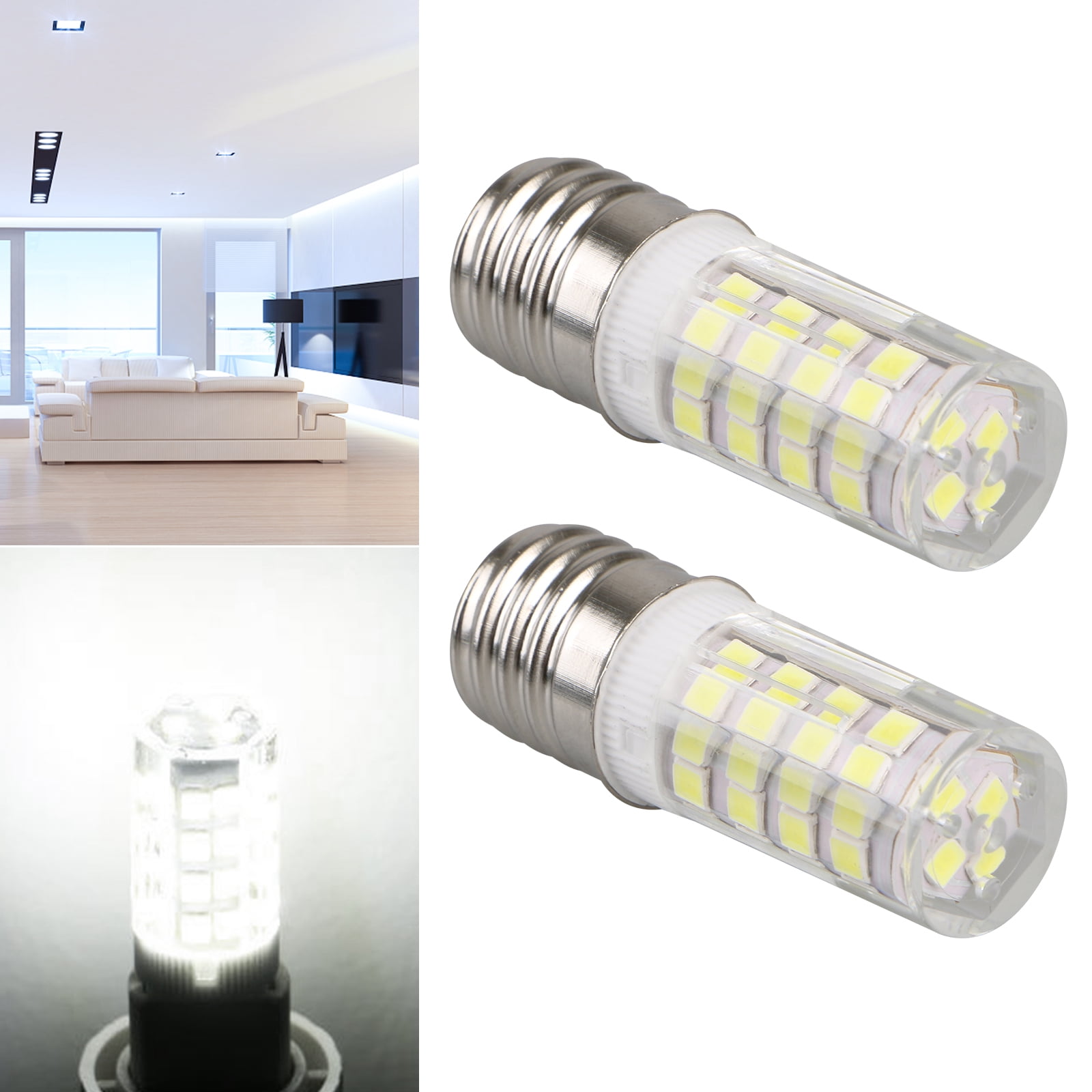 Tsv 2pcs Microwave Led Replacement Light Bulb For Appliance E17 Socket 4w Oven Bulbs