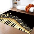 thumbnail image 2 of Golden Piano Area Rug Sheet Music Cartoon Print Rugs Indoor Non Slip Machine Washable Breathable Durable Carpet Front Entrance Floor Decor 3x4 Non-slip Soft Living Room Bedroom, 2 of 5