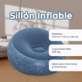 thumbnail image 2 of Sillon Inflable Puff Bestway Aterciopelado Súper Cómodo Azul, 2 of 5