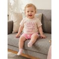 thumbnail image 5 of BemeyourBBs Toddler Baby Girl Summer Outfit Baby Girl Daddy's Girl Mommy's World Clothes 3 6 12 18 24 Months 2 3Years Letter Short Sleeve T Shirt Tops and Pockets Shorts 2 Pcs Set, 5 of 9