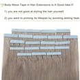 thumbnail image 5 of MY-LADY 14" 80g 40pcs Tape in 100% Real Remy Human Hair Extensions Seamless Full Head Skin Weft Highligh Hairpiece Straight #GREY, 5 of 8