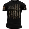 thumbnail image 1 of Grunt Style Realtree Timber - American Huntsman Flag T-Shirt - Small - Black, 1 of 3