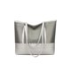 thumbnail image 1 of Bolso Hombro WDOplteas Oxford para Mujer Empalme PU gris, 1 of 5
