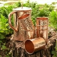thumbnail image 2 of 100% Pure Copper Tumbler Jug Pitcher and Copper Tumbler Glass Set Of 7 Ayurveda Yoga, 2 of 5