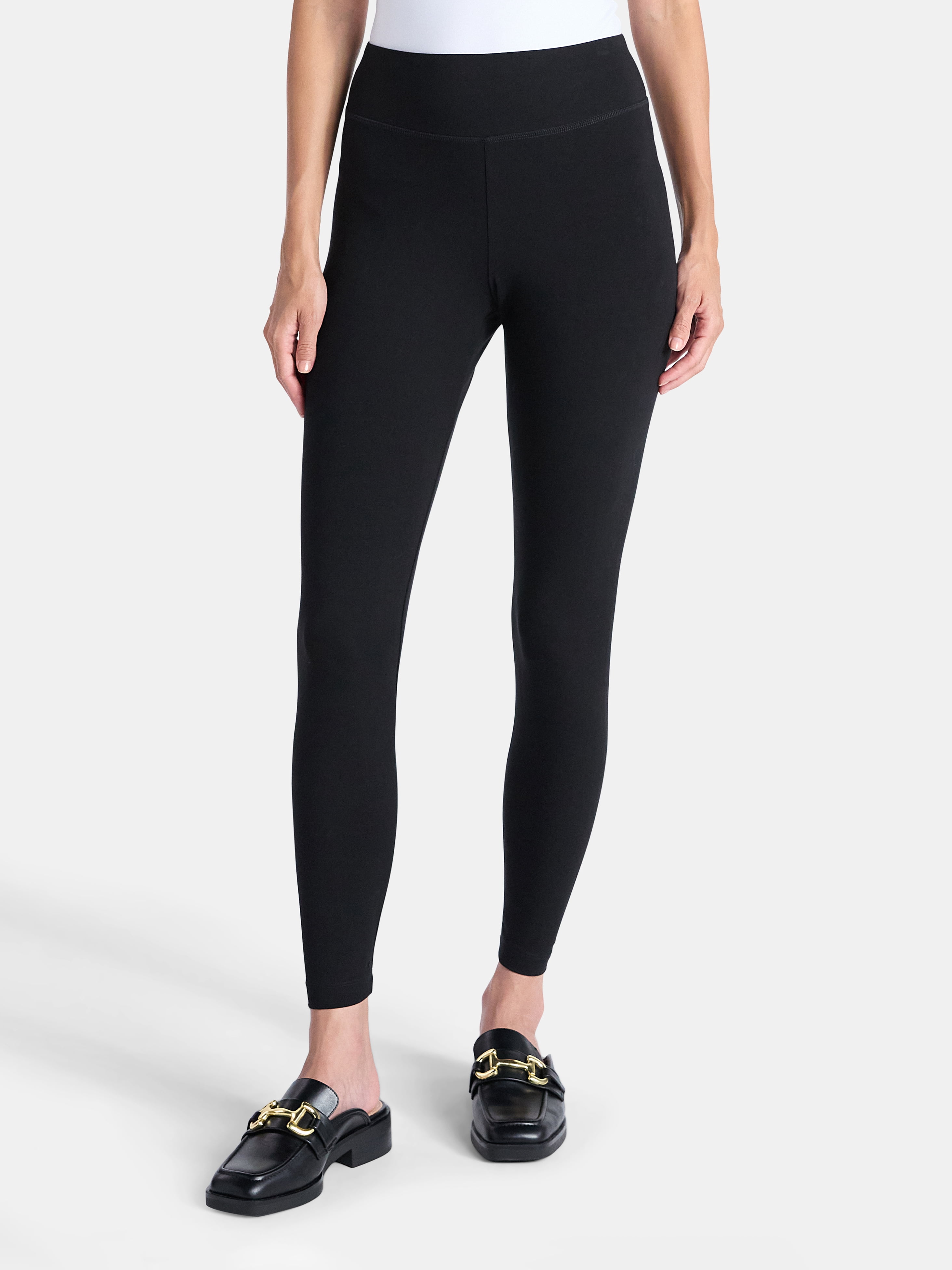 Time and Tru Women's High Rise Leggings, 27'' Inseam, 2-Pack, Sizes XS-XXXL