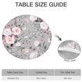 thumbnail image 6 of Soft polyester round table cover with elastic hem and floral design, fits 44-52 inch round tables, extra-large size, 6 of 7