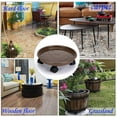 thumbnail image 7 of Manunclaims Round Flower Pot Tray, 13''/14'' Heavy Duty Flower Planter Stand Base Holder, Plant Pallet Caddy Plant Stand, 2 Styles - with/without Wheels, 7 of 7