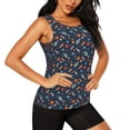 thumbnail image 2 of Balery Spaceships And Stars In Outer Space Camiseta sin mangas estampada ligera para mujer, tops de entrenamiento sin mangas, camisetas de yoga transpirables de secado rápido.-Large, 2 of 7