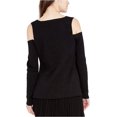 thumbnail image 2 of Rachel Roy Womens Cold-Shoulder Pullover Sweater, Black, X-Small, 2 of 2