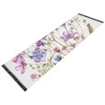 thumbnail image 6 of Ryvnso Watercolor Wildflower Bedroom Runner Rug 2'x6' Hallway Area Carpet Non Slip Entryway Mat with Tassels, 6 of 8