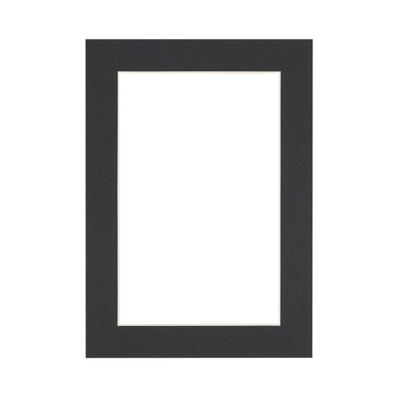 Black 11x14 White Picture Mats with White Core for 8.5x11 Pictures - Fits 11x14 Frame