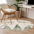 thumbnail image 5 of Area Rug 36in, Sage Green Gnome on Vintage Linen Floor Carpet Living Room Rug, Ocean Starfish Shell Non-Slip Welcome Mat Indoor Rugs for Bedroom Dining Room, 5 of 9