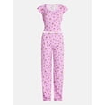 thumbnail image 4 of No Boundaries Henley Top and Pants Sleep Set, 2-Piece, Women's XS-XXL, 4 of 4