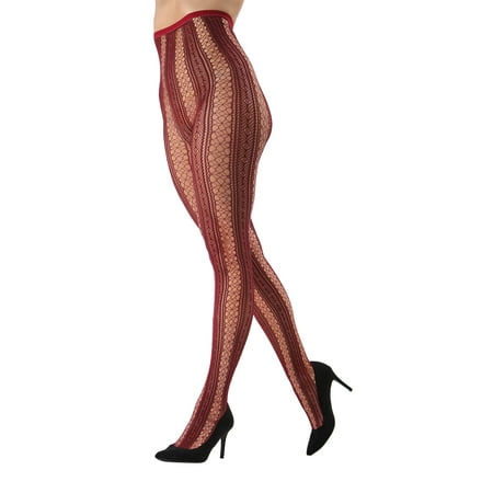 

MeMoi Epic Stripe Glamour Fishnet Tights - Womens - Female