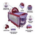 thumbnail image 2 of Cuna de Viaje The Baby Shop  con toldo desmontable, organizador y bolsa de viaje Rojo, 2 of 8