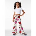 thumbnail image 5 of Girls Comfy-Fit Pants High-Waisted Flare Leg Flare Leggings Urban Trousers for Little Girls Age 3-10, 5 of 6
