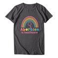 thumbnail image 4 of Chemises "Abortion is Healthcare" pour Femmes Été Col Rond Imprimé Lettre Blouse Basique Décontractée Manches Courtes Tunique Tops, 4 of 5