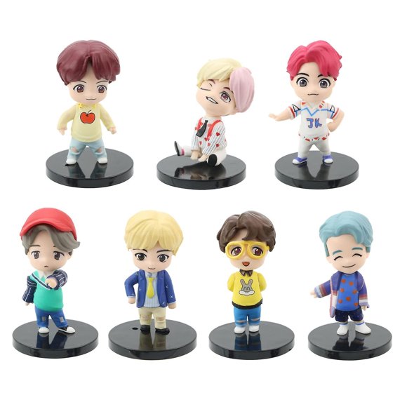 7pcs Bts Cake Toppers Character Set Of Action Figures Toysbts Mini Figurines Dolls Birthday Party Supplies Car Desktop Bts Birthday Decorations2 Gift