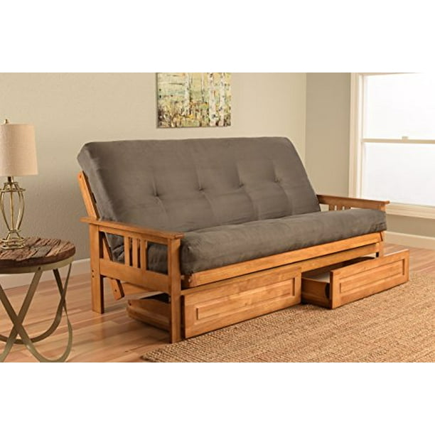 Kodiak KFMODBTSGRYLF5MD4 Monterey Butternut Futon Frame with Suede Gray
