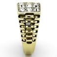 thumbnail image 4 of Luxe Jewelry Designs Men's Two-Tone IP Gold Plated Stainless Steel Ring with Clear Crystals - Size, 4 of 4