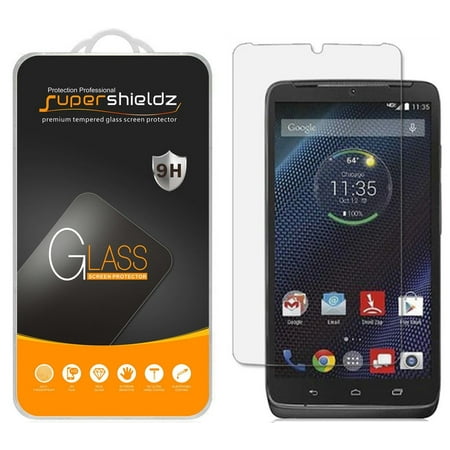 [2-Pack] Supershieldz for Motorola Droid Turbo Tempered Glass Screen Protector, Anti-Scratch, Anti-Fingerprint, Bubble