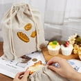 thumbnail image 3 of 2Pcs Bread Bags for DIY Homemade Bread Reusable Food Storage Washable Linen Bread Bags Bread Storage Bags with Drawstring Closure for DIY Sourdough Housewarming Wedding Gift, 3 of 6