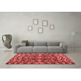 thumbnail image 3 of Ahgly Company Machine Washable Indoor Square Abstract Red Modern Area Rugs, 8' Square, 3 of 4