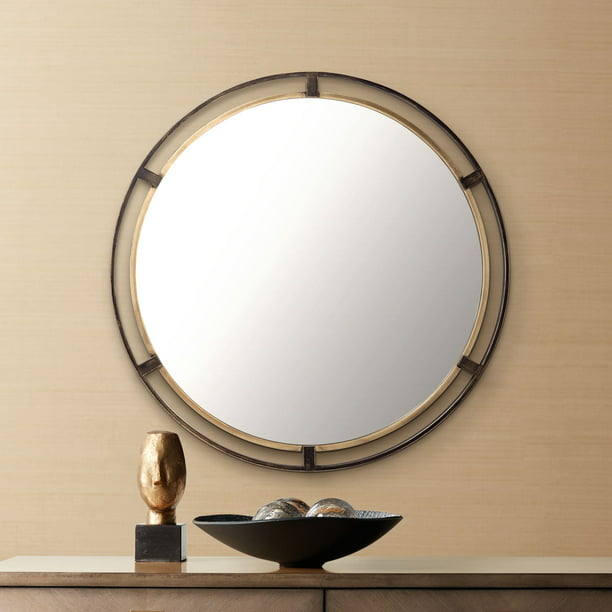 Gold 34 Round Wall Mirror, Uttermost Mirrors Round