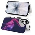 thumbnail image 6 of Wallet Case For Apple iPhone Air / 17 Pro / 17 Pro Max Series with Card Holder, PU Leather Kickstand Card Slots Screen Protector Included For iPhone 17 Series, Neon Flamingo, 6 of 8
