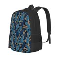 thumbnail image 2 of Daiia Blue Leaves A Backpack for Men and Women -Durable Backpack Large Capacity, Water-Resistant Bag with Adjustable Straps and Laptop Compartment, 2 of 9
