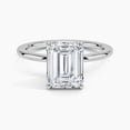 thumbnail image 2 of Zoya Jewel 2.8 Ct Excellent Emerald-Cut Diamond Ring - 14K White Gold Plated Women’s Anniversary Jewelry - Silver Bridal Diamond Band - Halo Wedding Proposal Ring for Girlfriend, 2 of 7