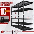 thumbnail image 4 of Garage Shelving, 5 Tier Heavy Duty Metal Storage Shelves, Industrial Garage Storage for Heavy Tools and Equipment, Basement, 72" H×60" W Black, 4 of 9