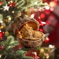 thumbnail image 1 of Adorno colgante de árbol de Navidad para animales del bosque, diseño caprichoso, decoración versátil, acrílico duradero, uso en temporada navideña, 10 cm, 1 of 5