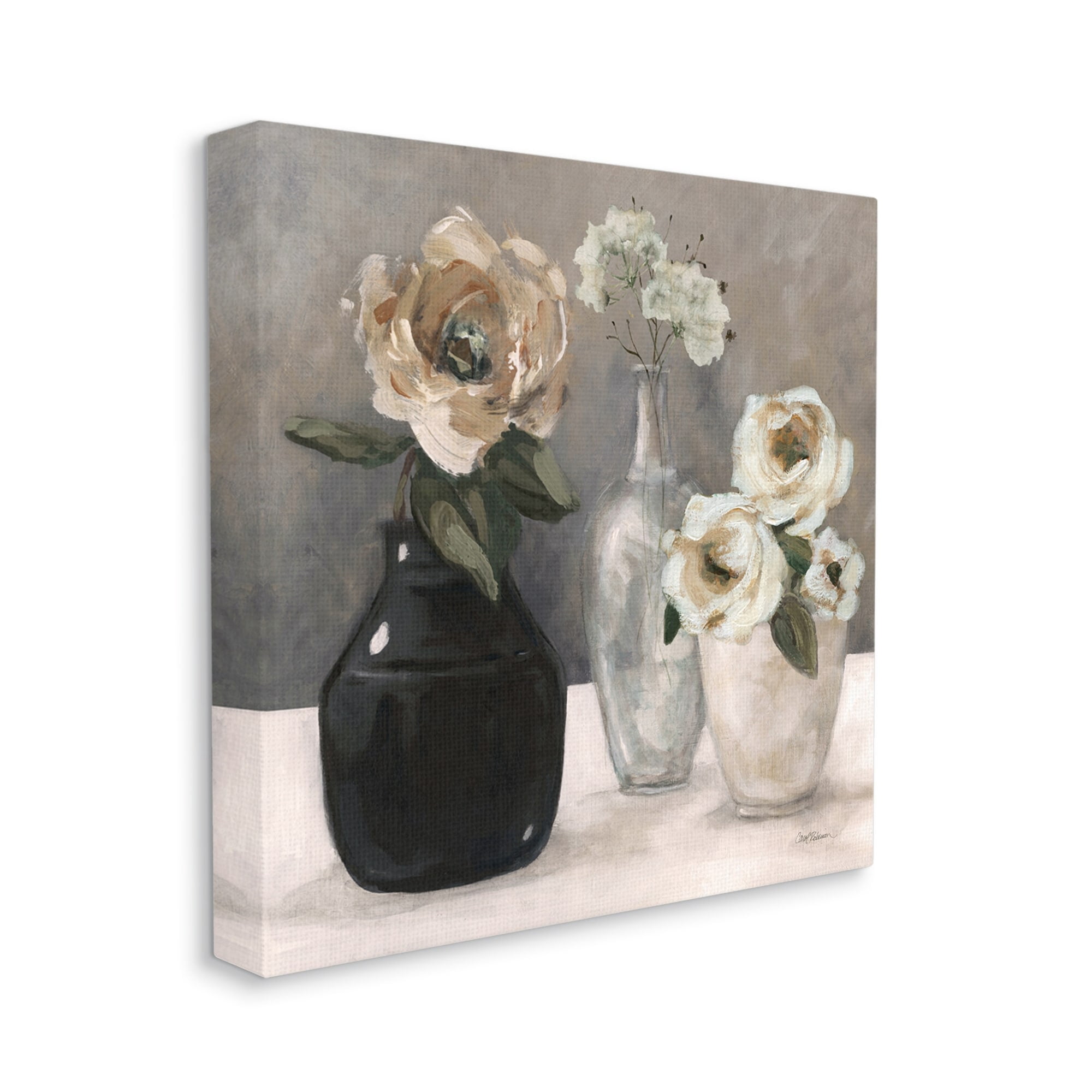 Stupell Industries Mixed Rose Bouquets Still Life Botanical & Floral Painting Gallery Wrapped Canvas Print Wall Art