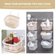thumbnail image 3 of 2 cestas organizadoras de baño de plástico para colgar en la ducha con gancho, cesta de almacenamiento para champú y acondicionador para el hogar, la cocina y el baño, 3 of 5