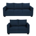 thumbnail image 1 of Sala 3-2 TRINITY Gales 2 piezas ( Sofá, Love Seat ) Azul Oscuro, 1 of 8