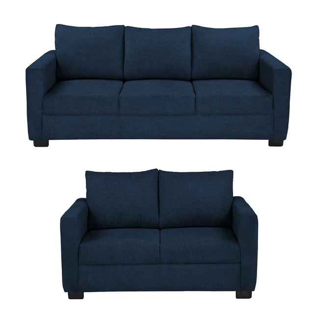 Sala 3-2 TRINITY Gales 2 piezas ( Sofá, Love Seat ) Azul Oscuro