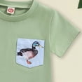 thumbnail image 5 of kpoplk Toddler Baby Boys 2T 3T 4T Summer Outfits 2Pcs Set Dinosaur Print Short Sleeve Tee and Casual Shorts(Green,18-24 M), 5 of 5