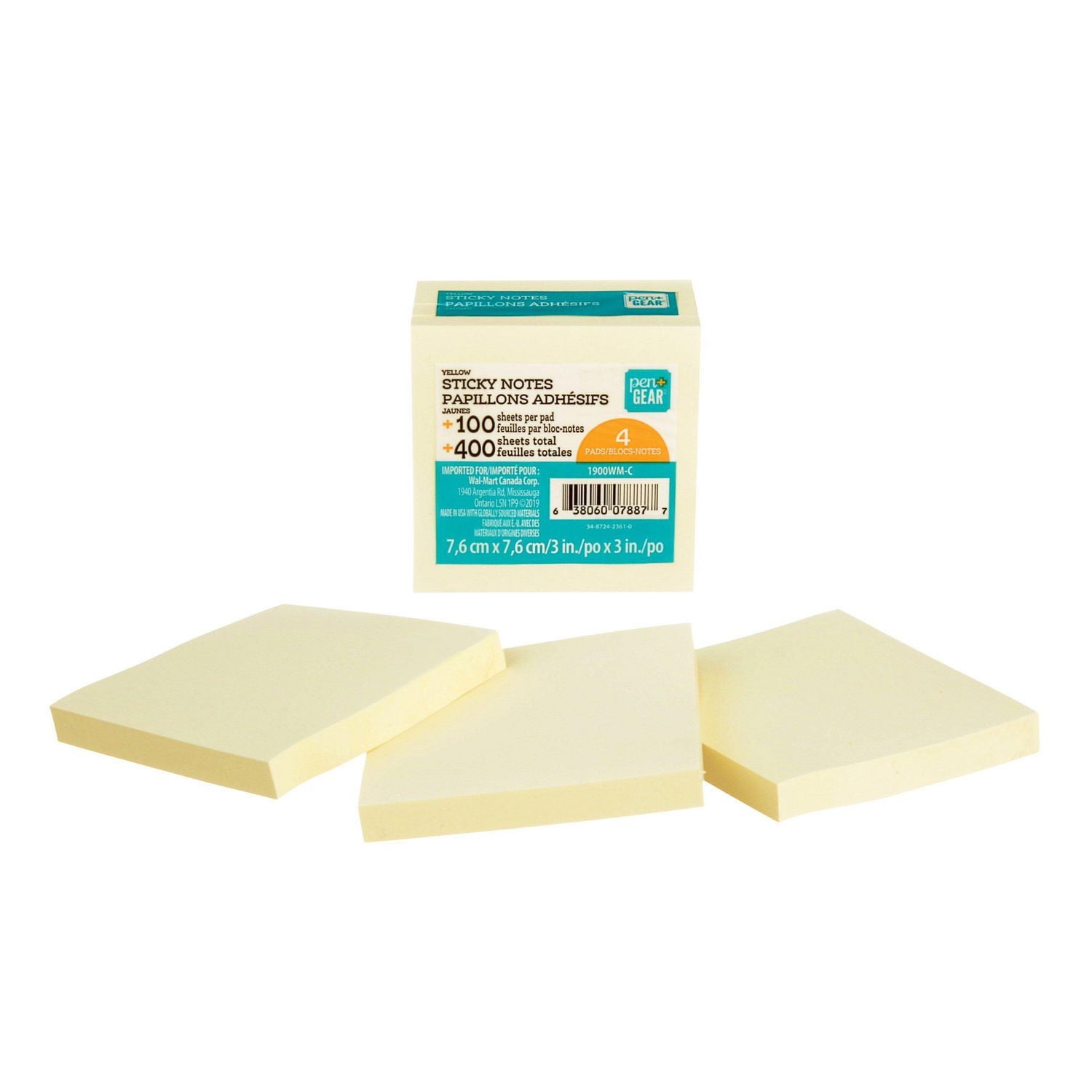 PEN+GEAR Sticky Notes 1900WM-C, Yellow