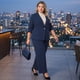 thumbnail image 4 of Conjunto de traje de dos piezas de tallas grandes Agnes Orinda para mujeres, chaqueta de blazer de oficina y pantalones, 1X azul oscuro, 4 of 8