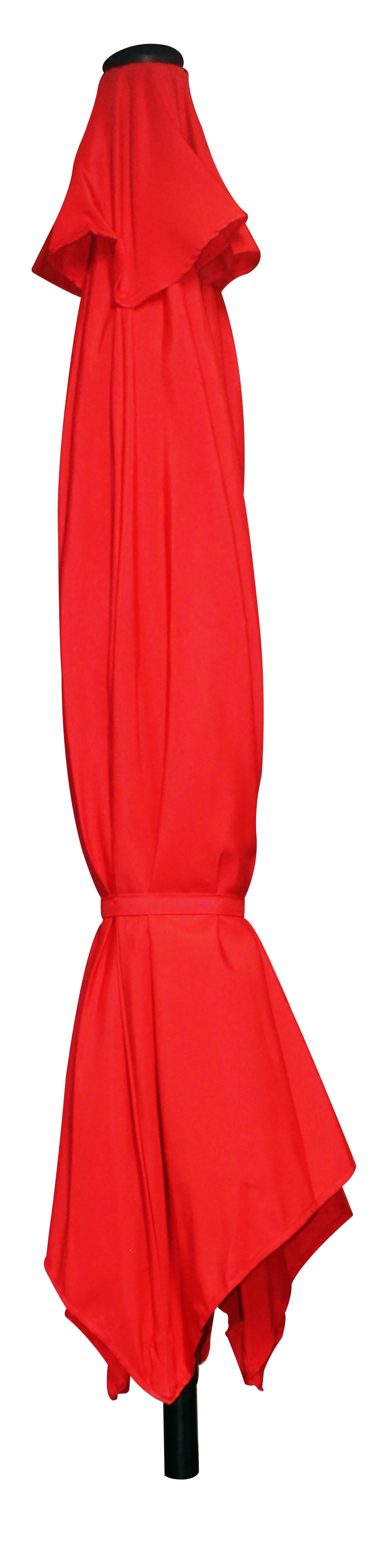 Leigh Country TX 94128 Red 9 Ft Diameter Adjustable Height Solar Powered LED Patio Umbrella