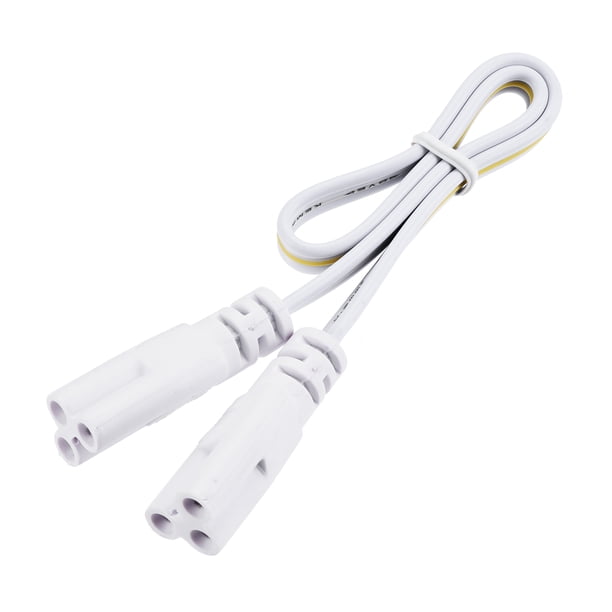 Cables de doble extremo de 30cm con 3 pines Uxcell T4 T5 T8 para lámparas LED, paquete de 2