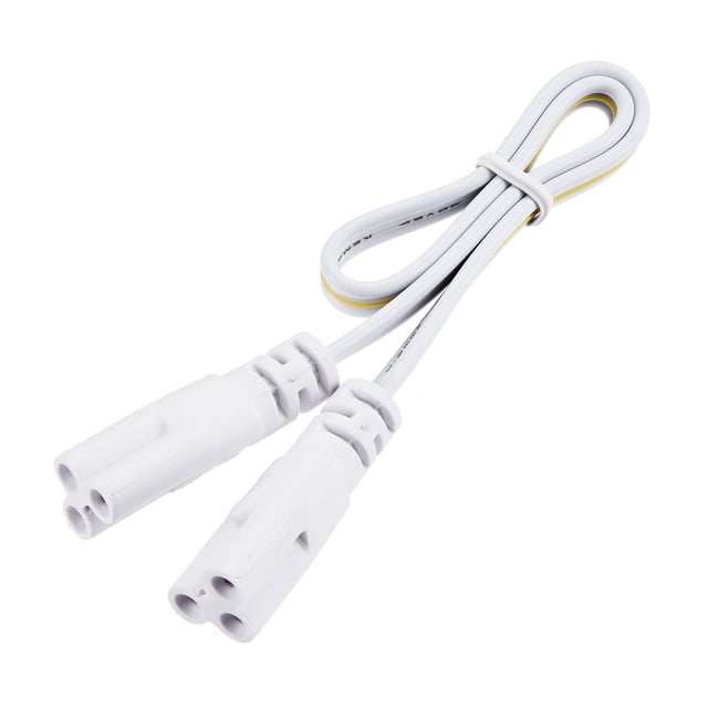 Cables de doble extremo de 30cm con 3 pines Uxcell T4 T5 T8 para lámparas LED, paquete de 2