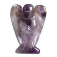 thumbnail image 3 of Spencer Crystal Angel Figurine Carved Angel Statue Gemstone Decor Polished Natural Healing Stone Spiritual Gift Meditation "Purple", 3 of 7