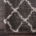 thumbnail image 5 of Nourison Ultra Plush Shag Trellis Charcoal/Beige 2'2" x 3'9" Area Rug, (2x4), 5 of 7