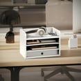 thumbnail image 4 of Ballucci 4-Tier Adjustable Desk Organizer Paper Sorter, Office Document Letter Tray, White, 4 of 7