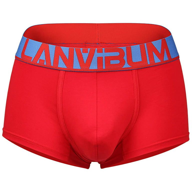 Honeeladyy Men Casual Solid Breathable Comfortable Underwear Men's Fashion  Underwear Boxer Shorts Attractive Breathable
