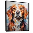 thumbnail image 2 of Designart "Blissful Beagle I" Animals Dog Floater Framed Canvas Prints, 2 of 5